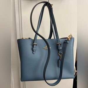 Coach Handbag Denim Blue